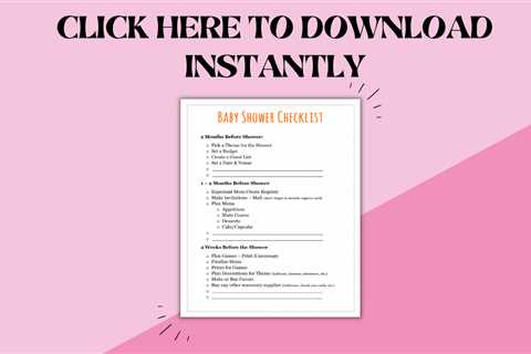 Baby Shower Planning Checklist